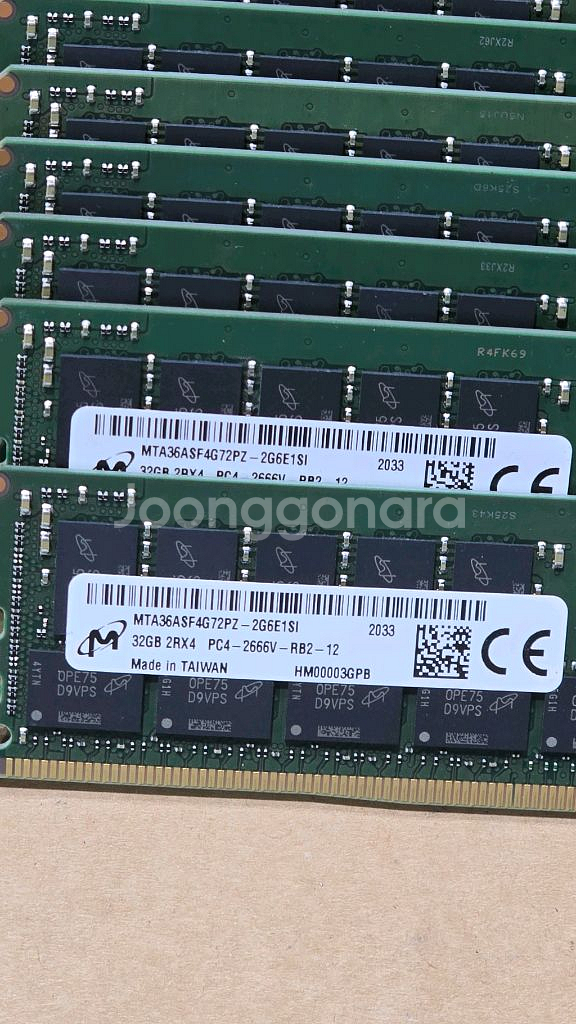 32GB 서버메모리 PC4 2RX4 2666V--1
