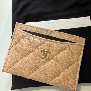 새상품)샤넬 카드지갑 캐비어 베이지