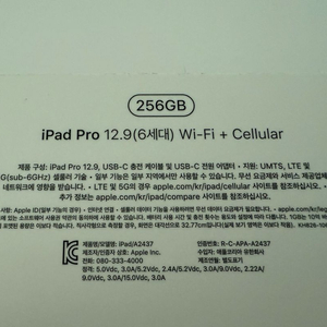 아이패드 12.9 (6세대) 256 셀룰러