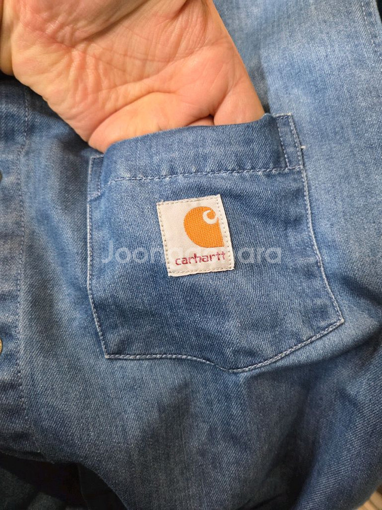 칼하트 크롭 데님 셔츠긴팔 M--2