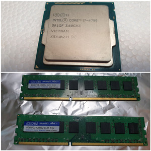 i7 4790 CPU 1개, DDR3 8GB 2개 일괄