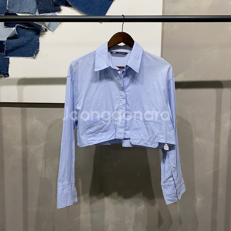 (85) 자라 ZARA 여성 캐주얼 크롭 셔츠 남방--0