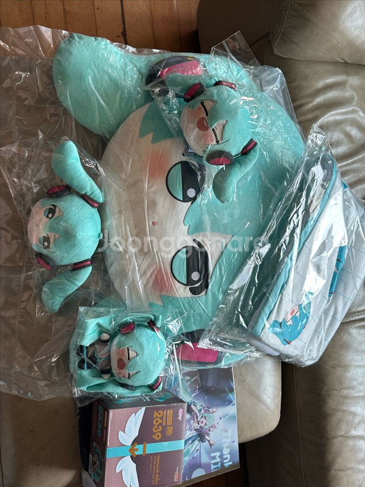 미쿠 감사제(페이스쿠션,담요,안아줘인형,봉제키링,넨도--0