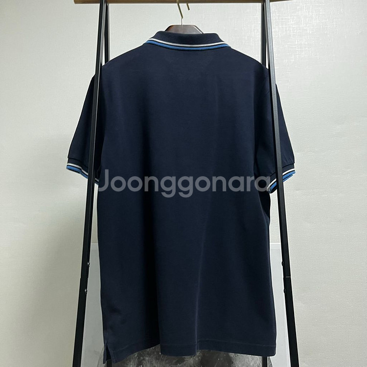정품 XL) 프라다 네이비 코튼 폴로 셔츠 100~10--1