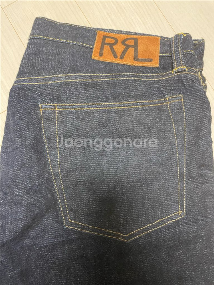 RRL 셀비지진 슬림핏 34x32--1