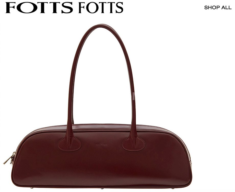 포츠포츠 볼링백 버건디 리본빛 fottsfotts--0