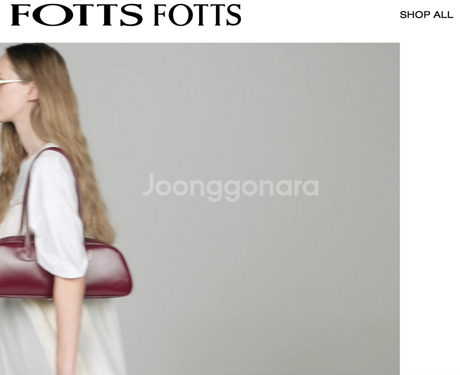 포츠포츠 볼링백 버건디 리본빛 fottsfotts--6