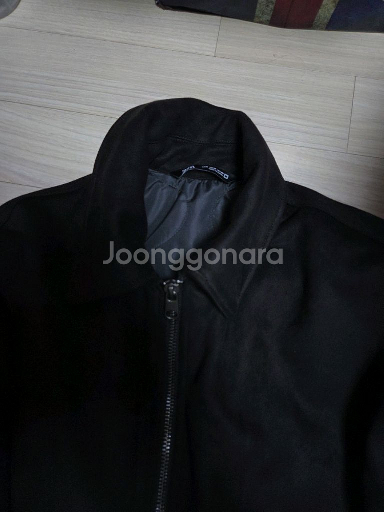 자라 정품 스웨이드 블랙 오버핏 자켓 100사이즈--1