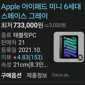 아이패드 미니6세대 와이파이 256G