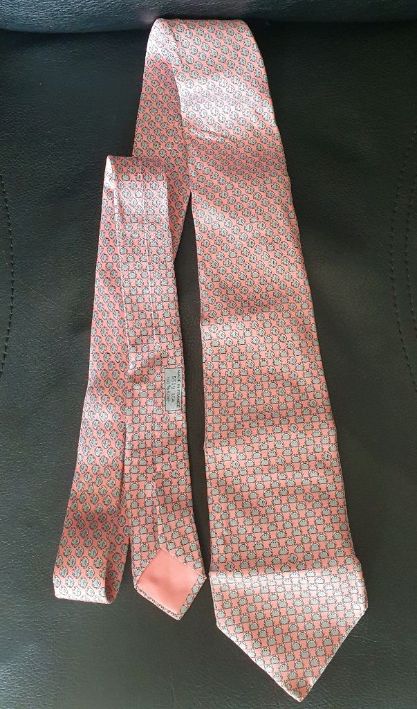 HERMES 에르메스 넥타이)정품--4