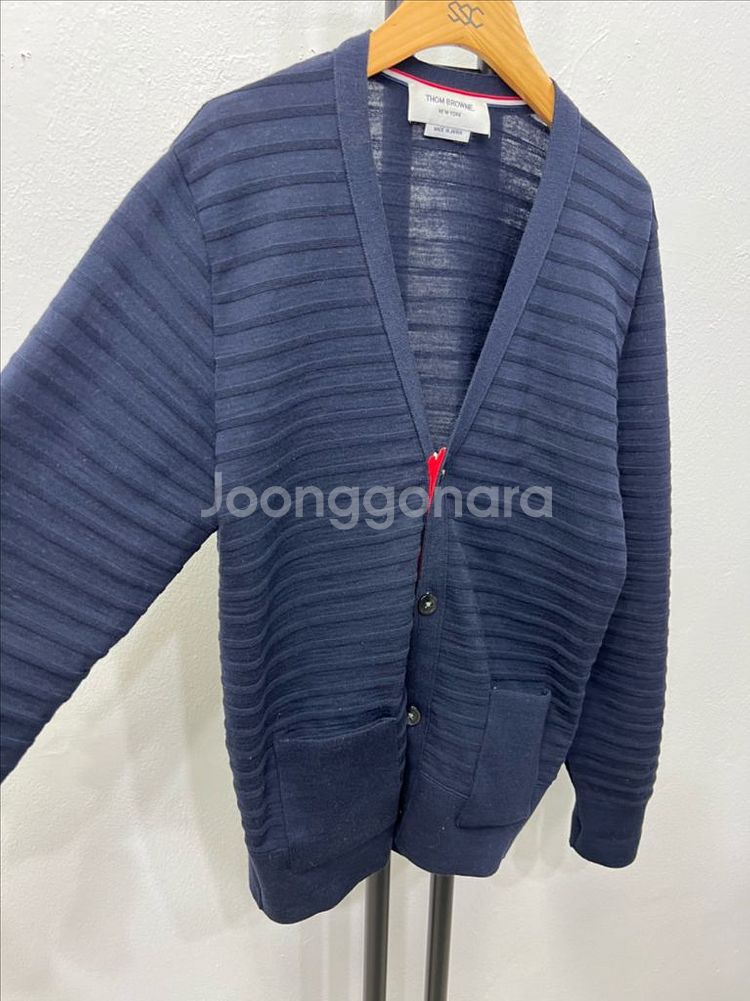 매장판정품) 톰브라운 여성 삼선 네이비 가디건 1--1