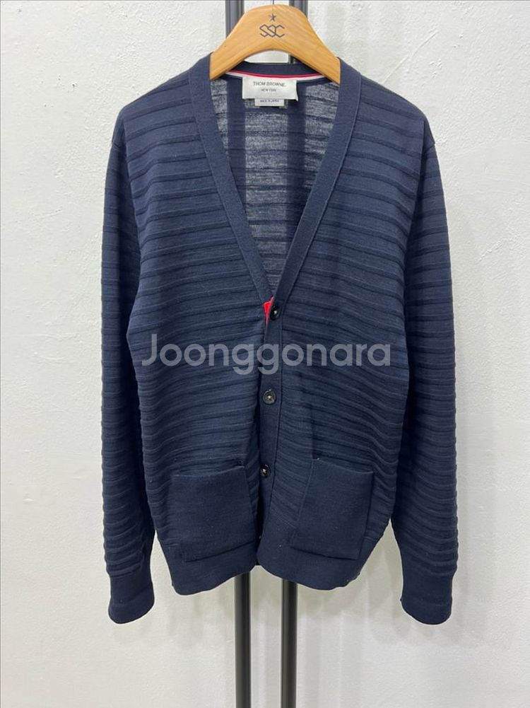 매장판정품) 톰브라운 여성 삼선 네이비 가디건 1--0