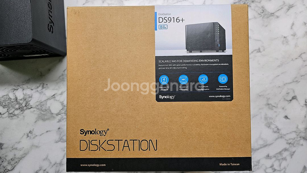 시놀로지 DS916+ NAS 8GB 64TB 풀박스--1