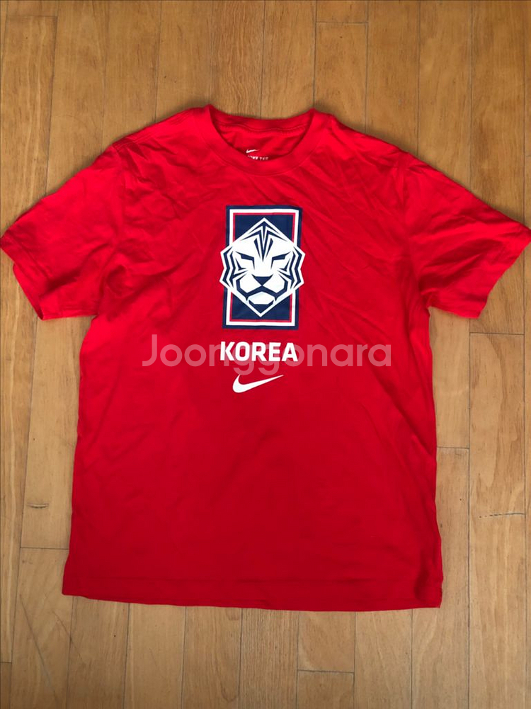 나이키 대한민국 국가대표팀 로고 티셔츠 레드 L--0
