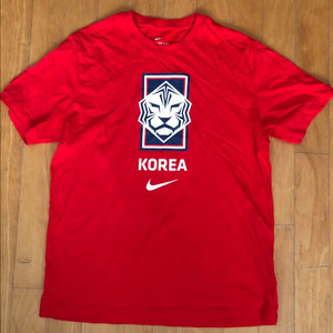 나이키 대한민국 국가대표팀 로고 티셔츠 레드 L