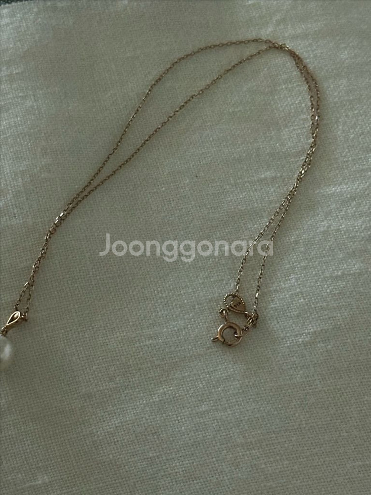 14k 진주 금목걸이--1