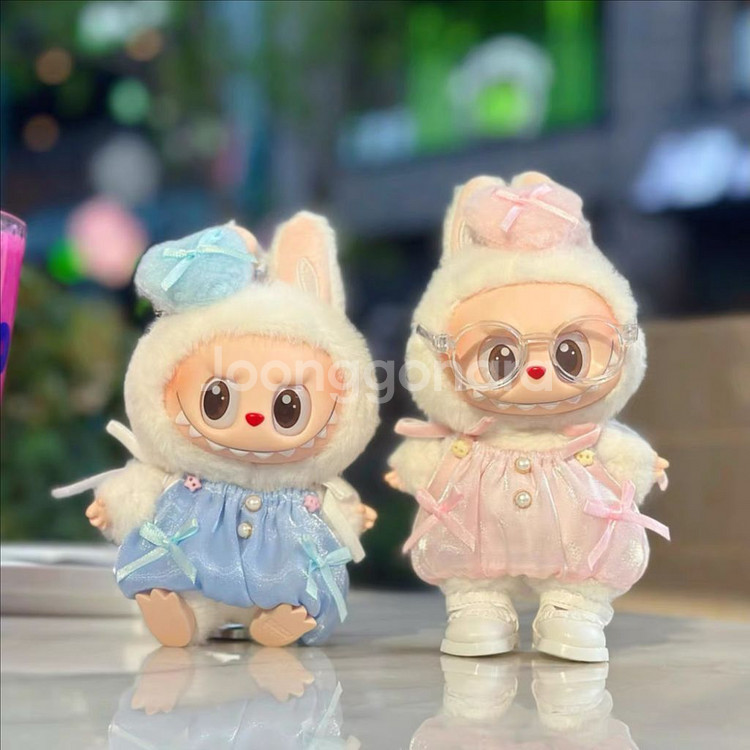 핸드메이드 라부부 인형옷 엔젤 베이비 나시 원피스 세트--1