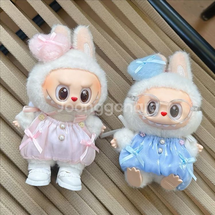 핸드메이드 라부부 인형옷 엔젤 베이비 나시 원피스 세트--2