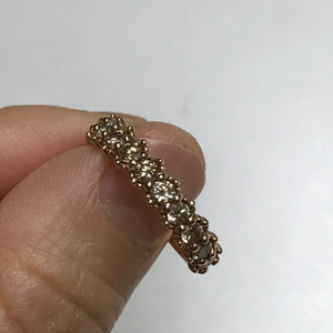 14k 핑크골드 반지 11호 ( 꼬냑다이야 )