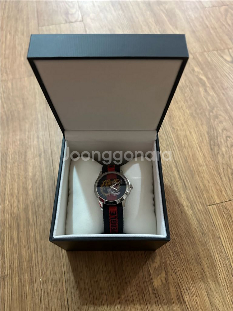 구찌 타이거 나토 밴드 38MM 시계 YA12649--2