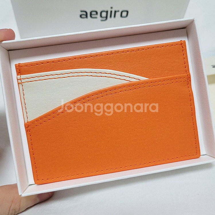 에기로 글로시 카드지갑 오렌지 aegiro--1