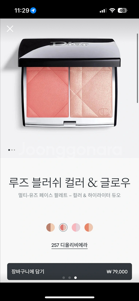디올 블러쉬 리비에라 컬러 & 하이라이터 듀오--1