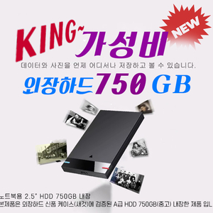 외장하드 750GB USB3.0 새것