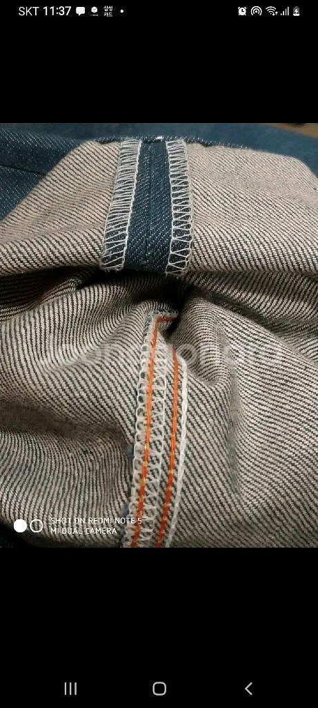 32(M) 네버마인드 블루 일자 청바지--4