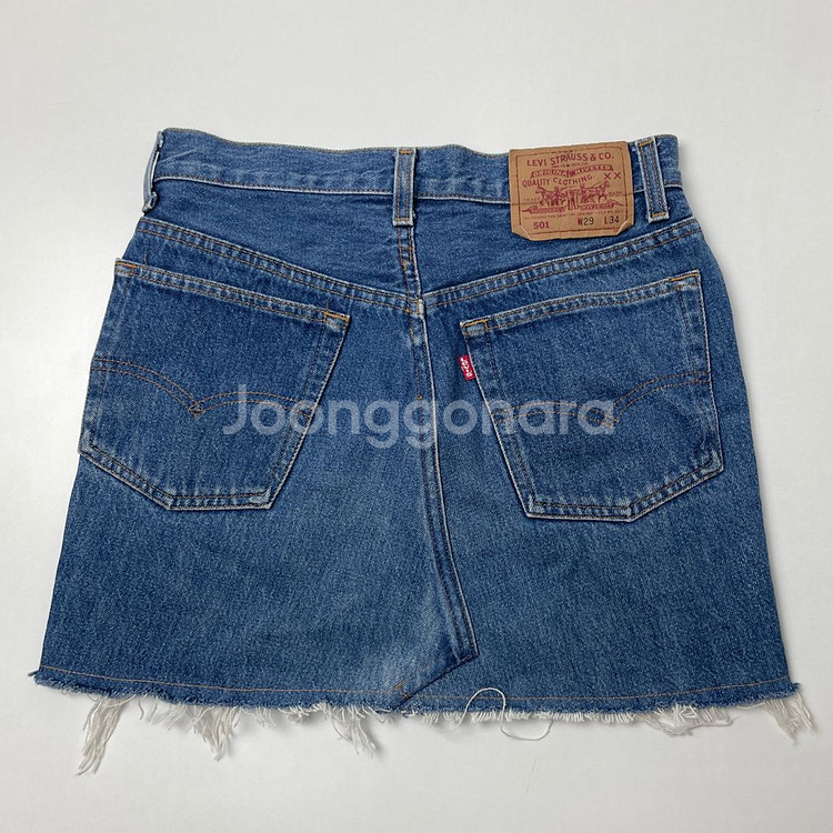 [중고] 리바이스 USA 501 데님 청치마 스커트--2