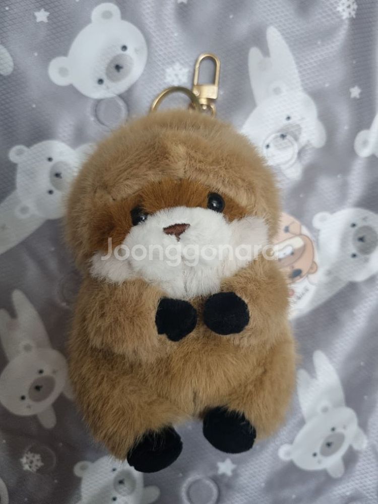 코커짱인줄 우소우소짱 다크브라운 12cm 키링 인형--0
