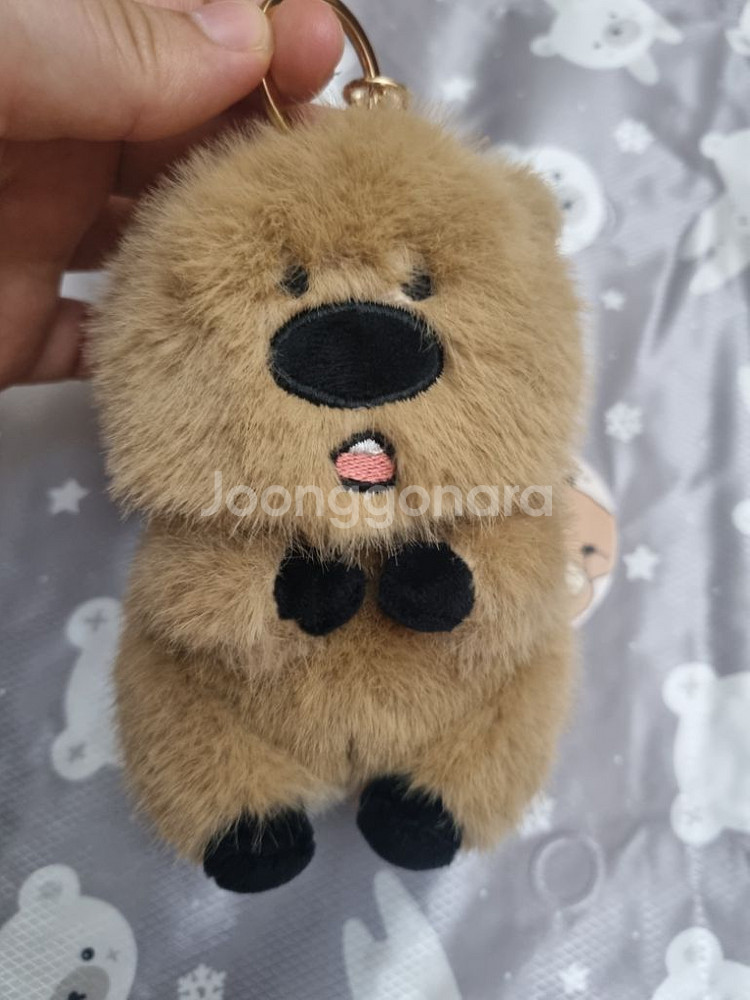 코커짱인줄 우소우소짱 다크브라운 12cm 키링 인형--3