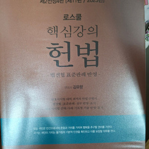 로스쿨 핵심강의 헌법 제11판 2025년 김유향