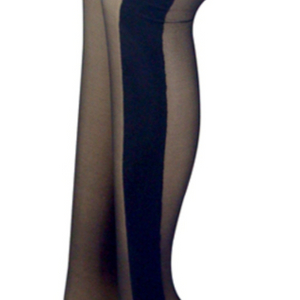 블랙 줄무늬 포인트 팬티형 스타킹 66~88