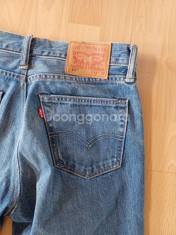남성 리바이스 511 찢청 데님청바지 (33)--3
