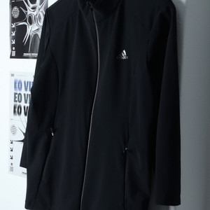 W(XL) 아디다스 집업져지 트랙탑 기능성 블랙