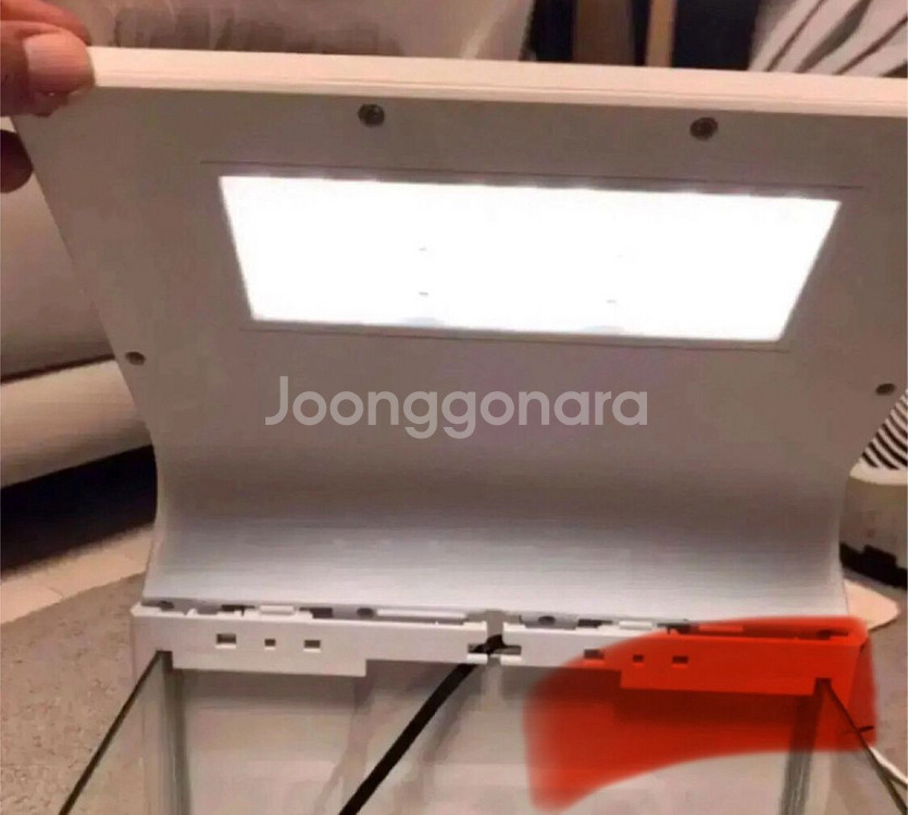 일체형 디자인 자연가습기 어항 수족관 블랙--3