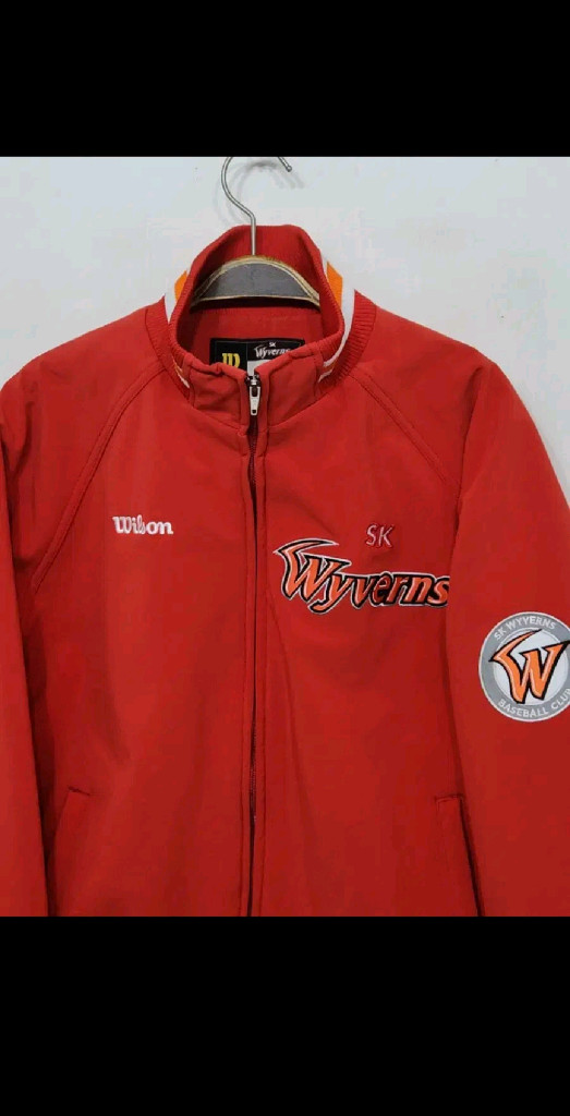 (L) SK 와이번스 야구점퍼 빨강 스타디움 자켓 이미지