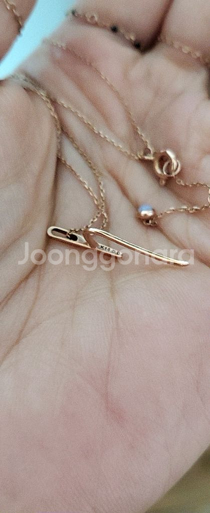 디디에두보 정품 단종 레어템 14k키스미 이니셜목걸이--6
