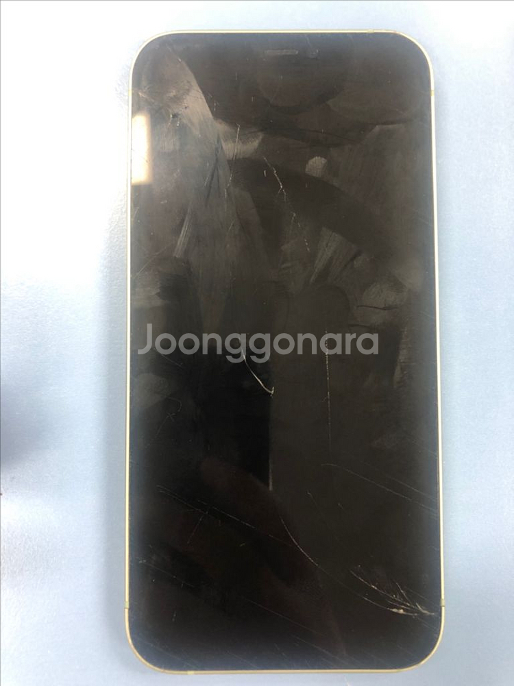 아이폰12그린 파손 128gb 배터리 88프로정품--0