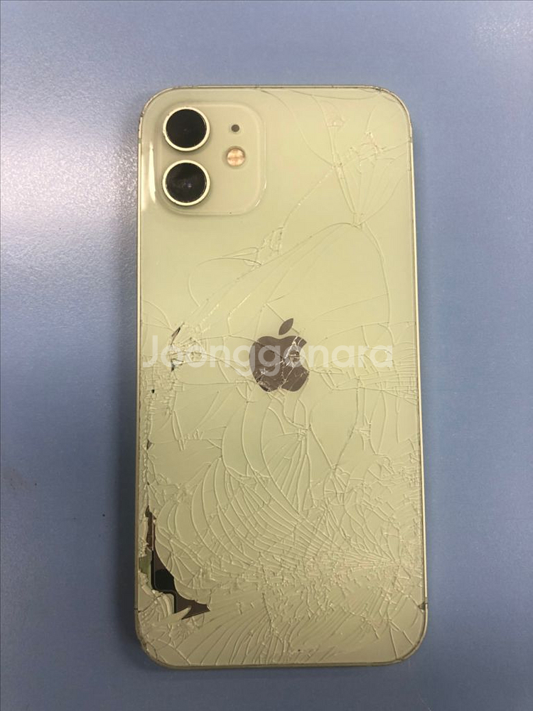 아이폰12그린 파손 128gb 배터리 88프로정품--1
