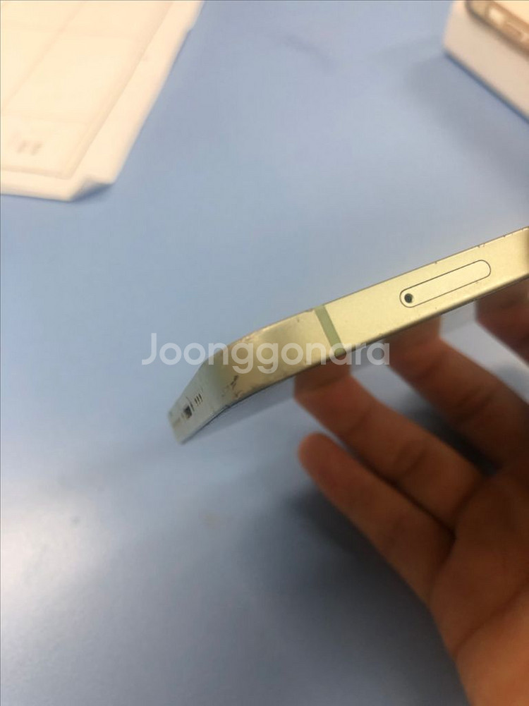 아이폰12그린 파손 128gb 배터리 88프로정품--3