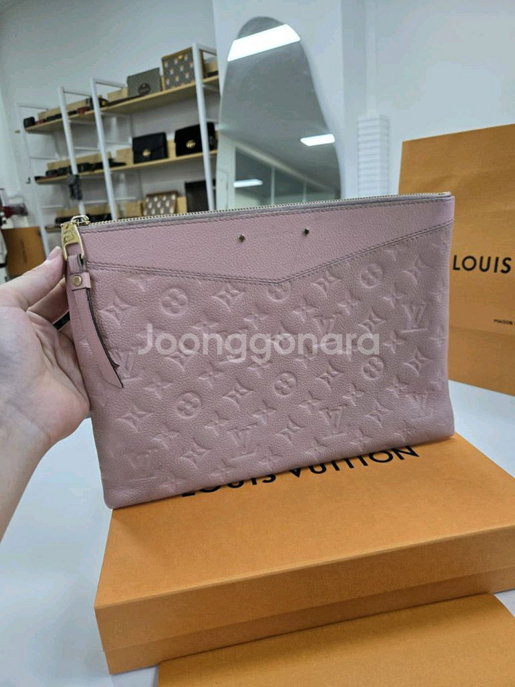 [A급컨디션] 루이비통 앙프렝뜨 데일리 클러치백--1