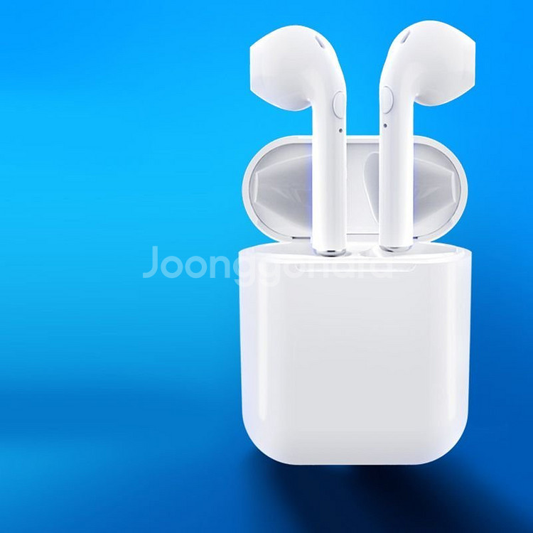 새 흰색 5.0 무선 블루투스 이어폰 노이즈 캔슬링--4