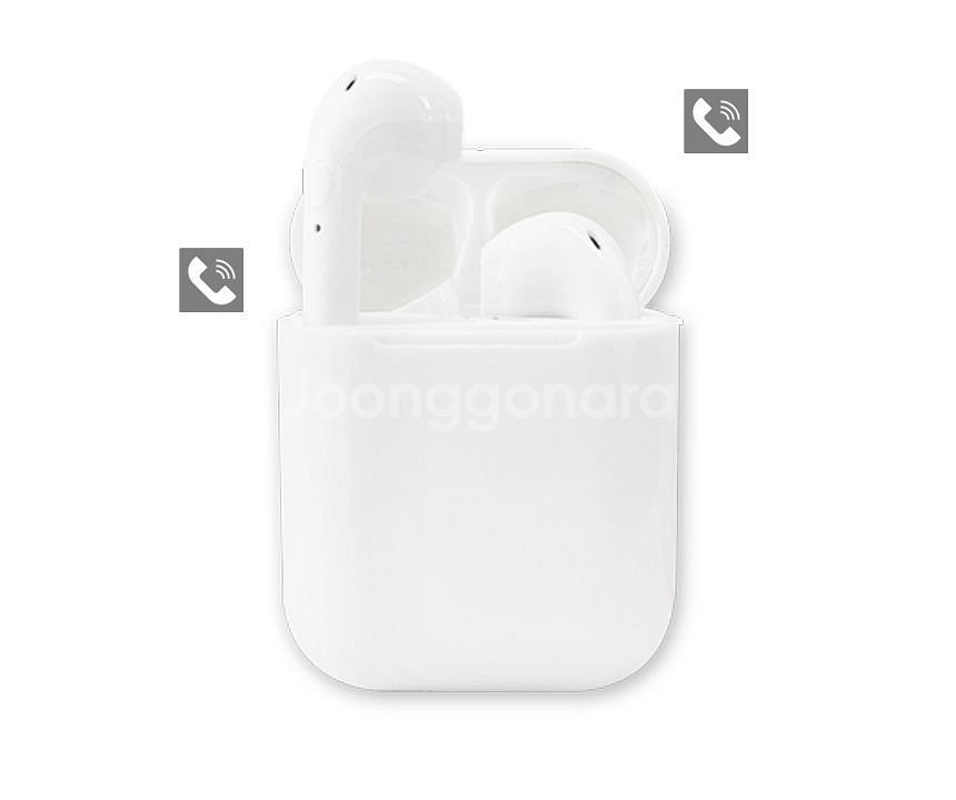 새 흰색 5.0 무선 블루투스 이어폰 노이즈 캔슬링--7