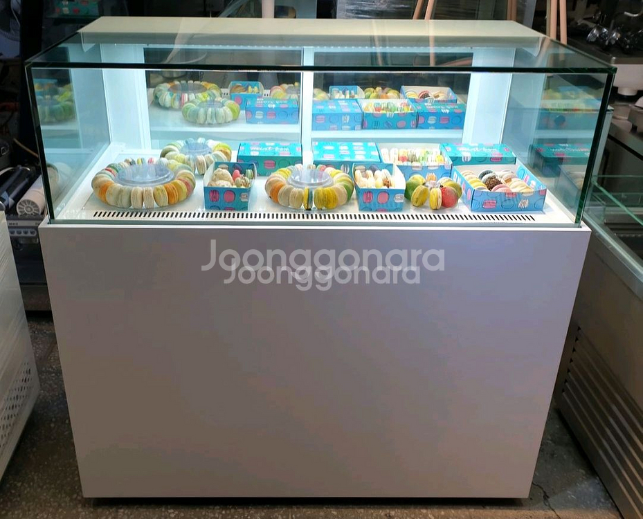 카페용 마카롱 샌드위치 냉장 쇼케이스 앞1단뒤2단--2