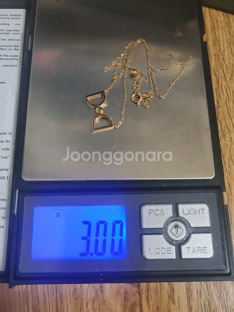 디디에두보 드봉디디 14k페리도트목걸이ㅡ42센티--8