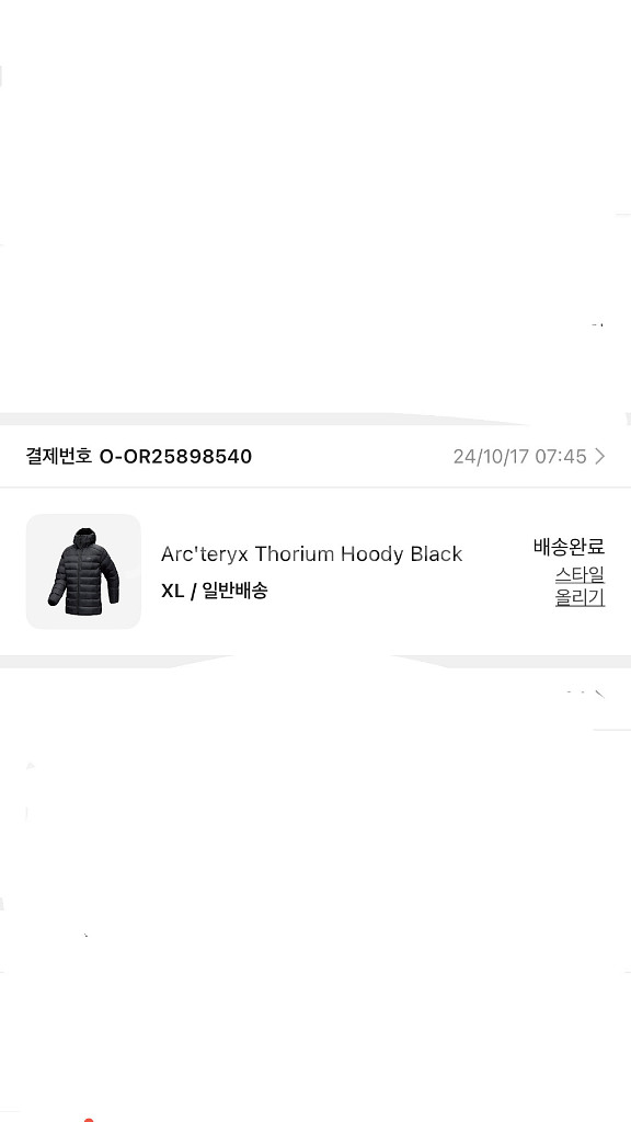 아크테릭스 토륨 후디블랙 XL--1