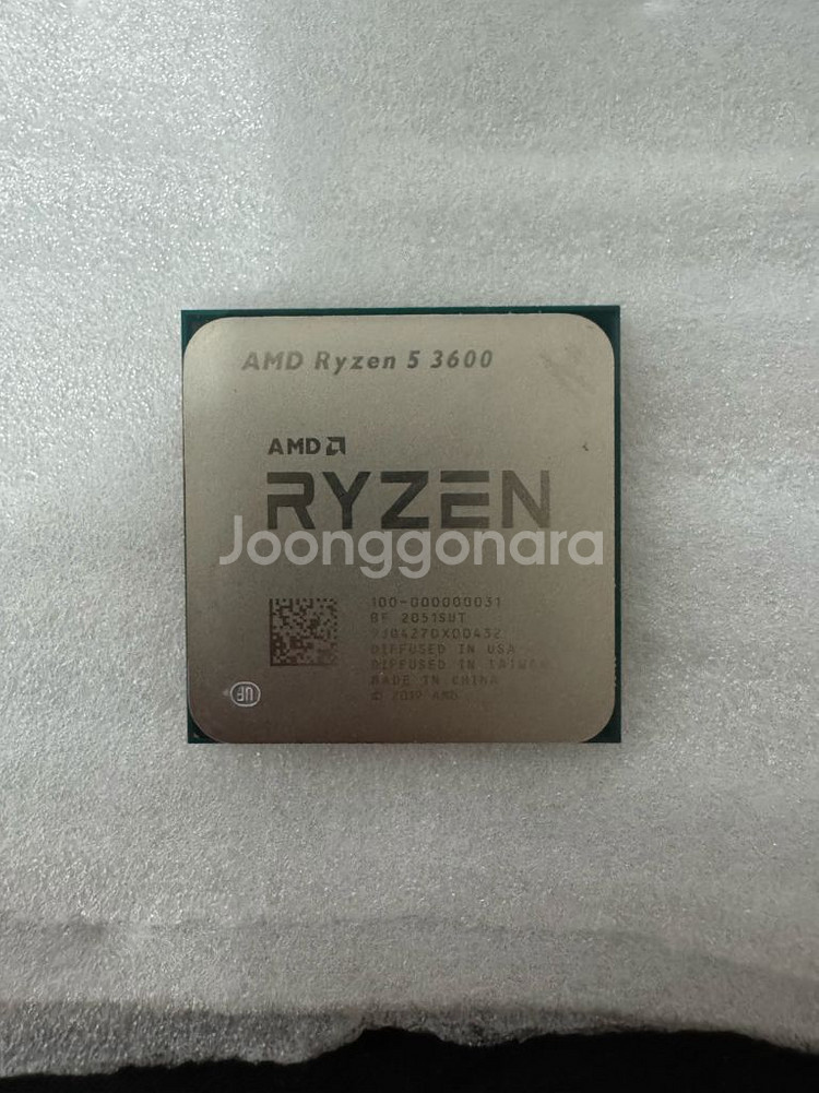 AMD 라이젠 5-3세대 마티스 3600 정품 쿨러포함--0