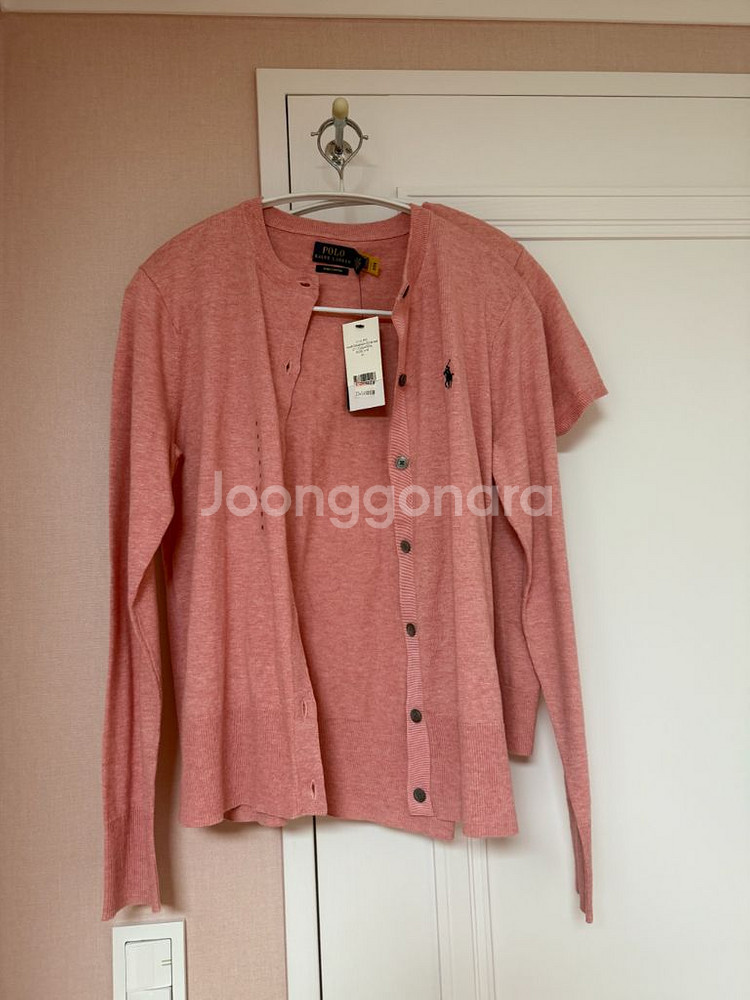 폴로 랄프로렌 피마 코튼 가디건핑크 m--0