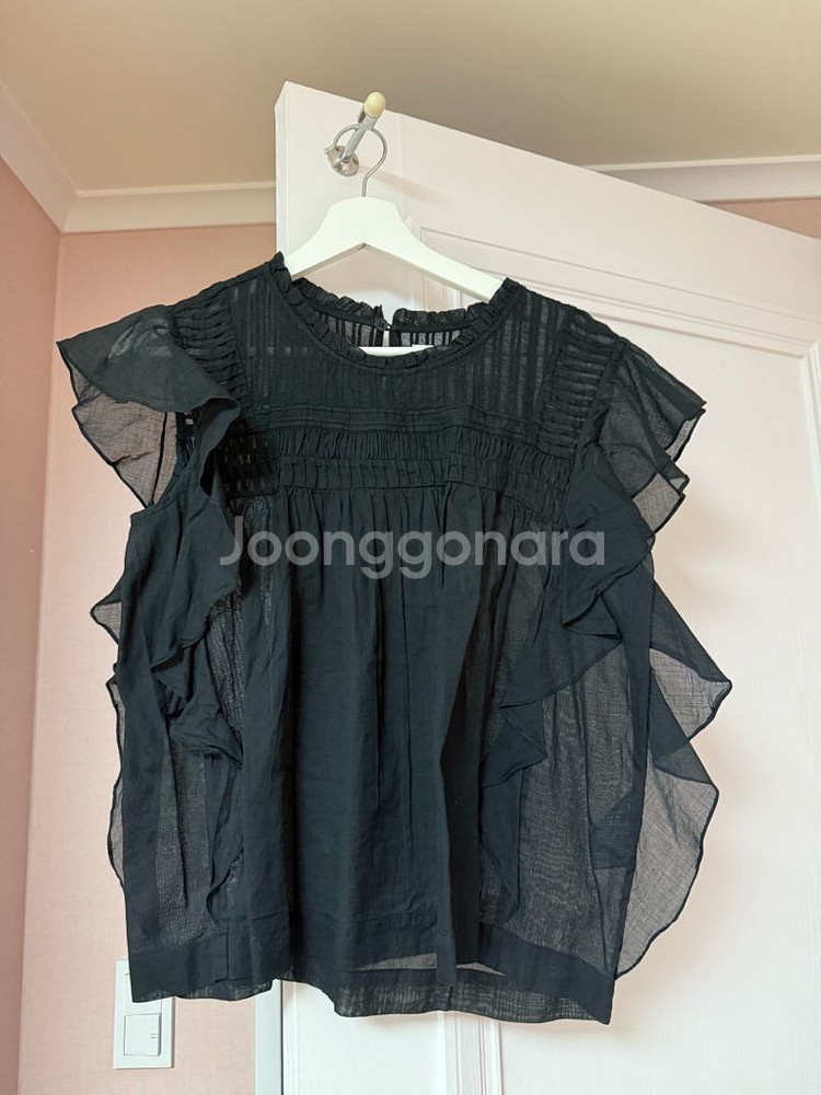 이자벨마랑 에뚜왈 라요나 Layona 블라우스 블랙 3--1